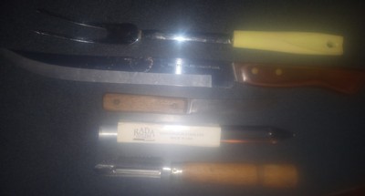 Ekco Brand Knife Fork Lot Of Five Kitchen Cutlery