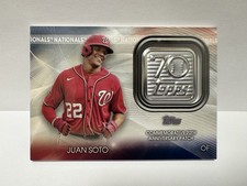 JUAN SOTO 2021 Topps - Topps 70th Anniversary Manufactured Logo Patches Series 2
