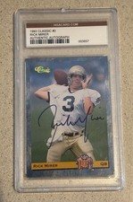 1993 Classic Rick Mirer RC #2 Autographed HGA Authentic Auto Slab Seahawks