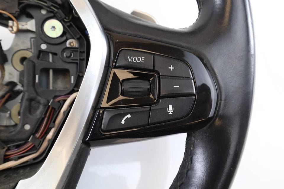 2017-2022 BMW 530i OEM 550i G30 Black Steering Wheel Heated w/ Paddle Shifters - Image 3 of 4