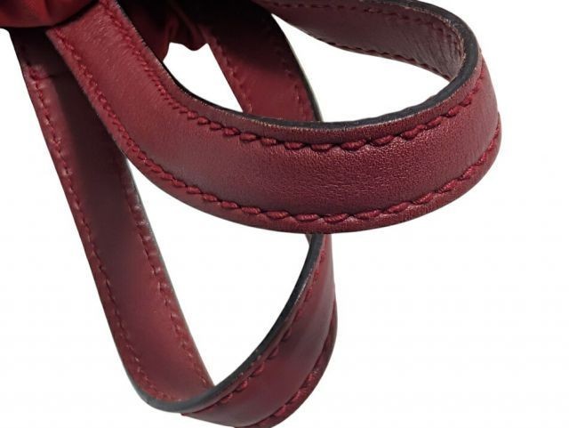 Gucci Drawstring Cube Backpack 2WAY Red Green Lea… - image 9