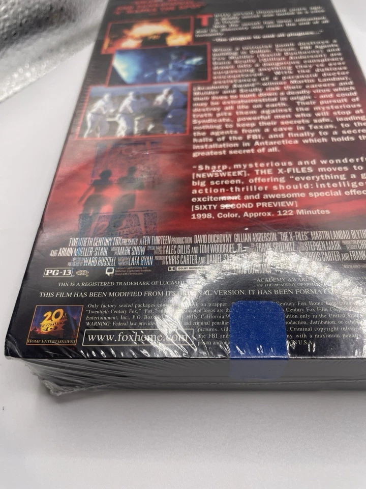 The X-Files Movie New Sealed VHS 1998 Vintage 20th Century Fox Watermark - Image 3 of 3