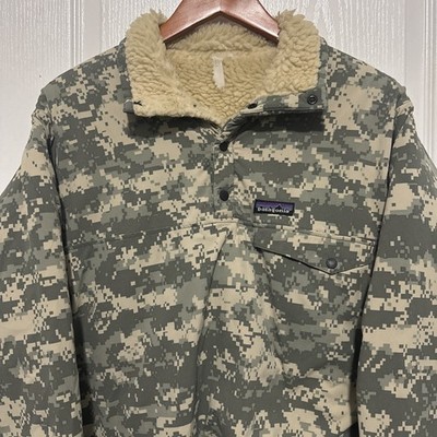 Patagonia MARS Reversible Camo / Oatmeal Deep Pile Fleece Jacket