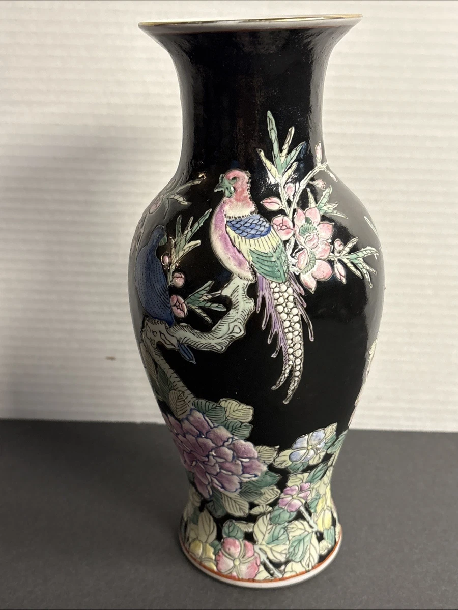 孔雀花瓶中国古董花瓶| eBay