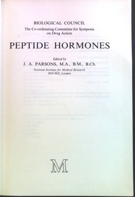 Peptide Hormones Biological Council, The Co-ordinating Committee for Symposia on