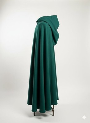 Mittelalter Kapuzenumhang Cape weiches Wollgefühl LARP Zauberer Kostüm Sondergröße 40-55''