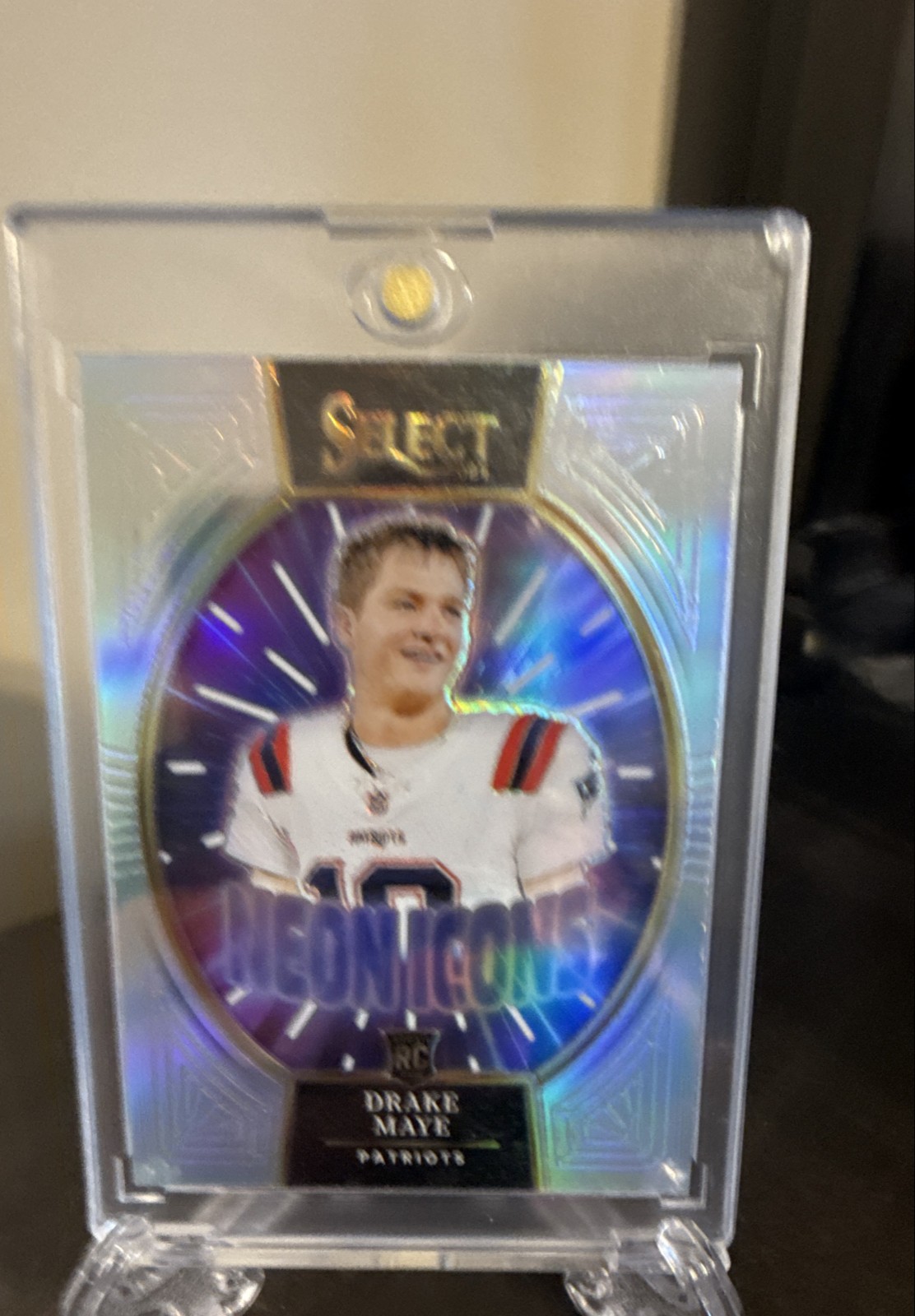 2024 Panini Select - Neon Icons Drake Maye #15 Silver Prizm (RC)