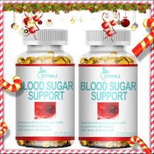  2 Bottles Blood Sugar Support Natural Cardiovascular Health Dietary Supplement
