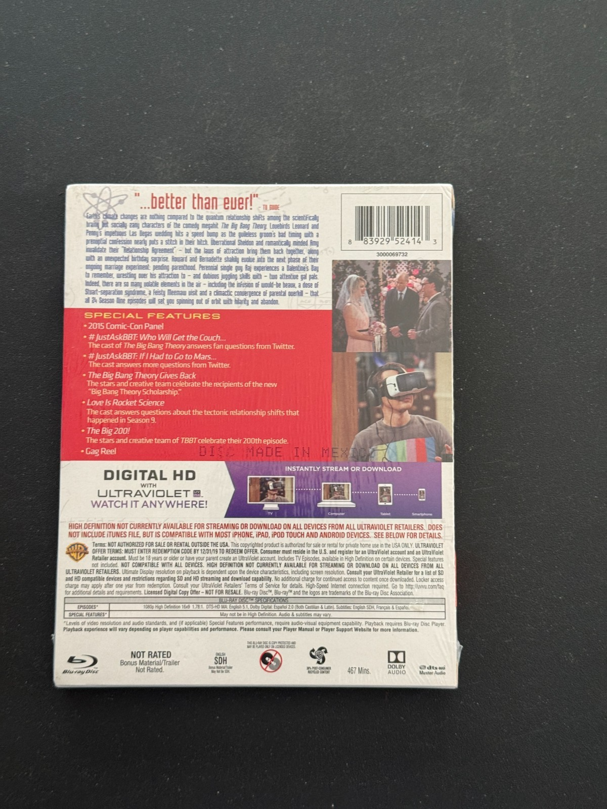 The Big Bang Theory: the Complete Ninth Season (Blu-ray, 2015) for sale ...