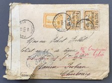 Lettre d'Haïti Port-au-Prince avec censure 1916 pour Cherbourg avec courrier