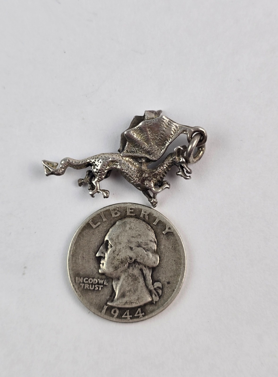 Solid Sterling silver Dragon Pendant for necklace… - image 6