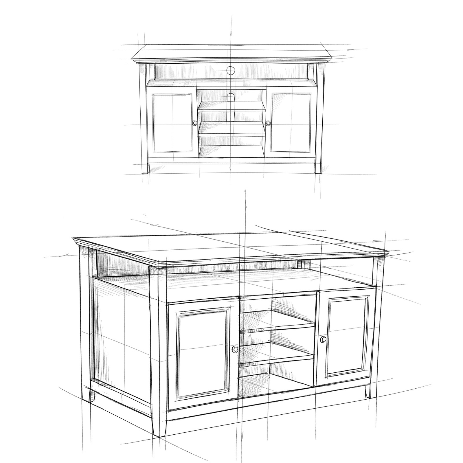 SIMPLIHOME Amherst 54-inch Wide Solid Wood TV Stand in Hickory Brown, Transit...