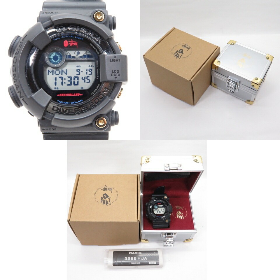 G-SHOCK×STUSSY×APE FROGMAN GF-8250BS-1JR Stussy Bape Casio G-SHOCK FROGMAN GF-8250BS-1JR Solar Quartz
