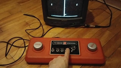 テレビゲーム SPORTSTRON COCA-COLA TV-Game Sportstron Pong Console Red Vintage 1978 TESTED