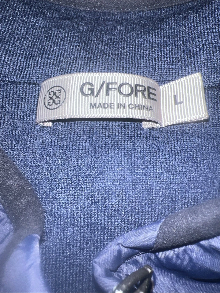 男式海军蓝 G Fore 高尔夫绗缝背心大号 — 第 2/4 张图片
