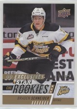 2017-18 Upper Deck CHL Star Rookies Exclusives 43/100 Braden Schneider #346 1zm