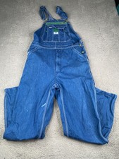 Liberty Bib Overalls Mens 36x31 Blue Carpenter Relaxed Fit Denim Workwear
