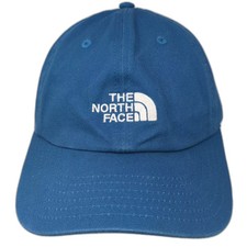 The North Face Baseball Cap Blue White OS Slideback Embroidered Cotton Hat