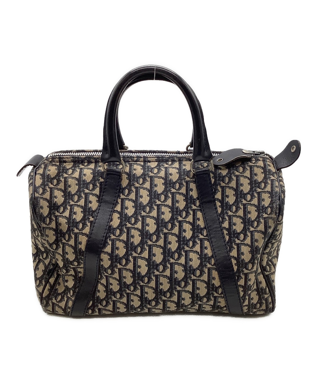 Dior Beige and Navy Leather Handbag