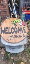 Welcome door hanger, Welcome grinches, grinch decor