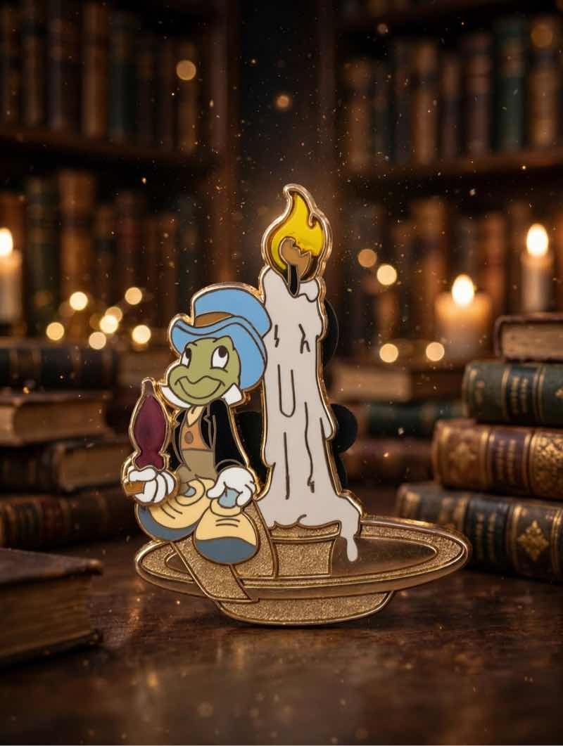 Disney Pinocchio Jiminy Cricket with Candle 2025 Disney Parks Pin