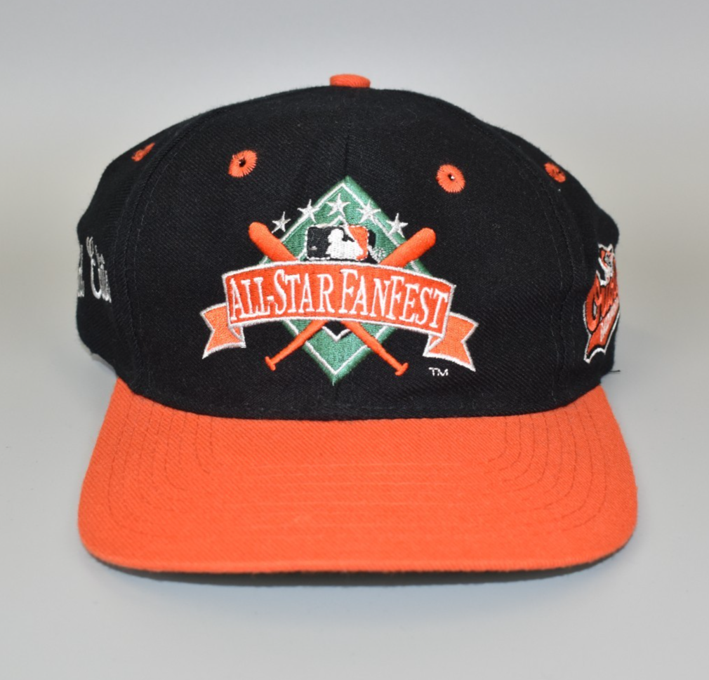 帽子 90s BEALE ST souvenir Trucker cap noroll 1993 MLB All-Star Game Fanfest Baltimore Orioles Vintage Snapback