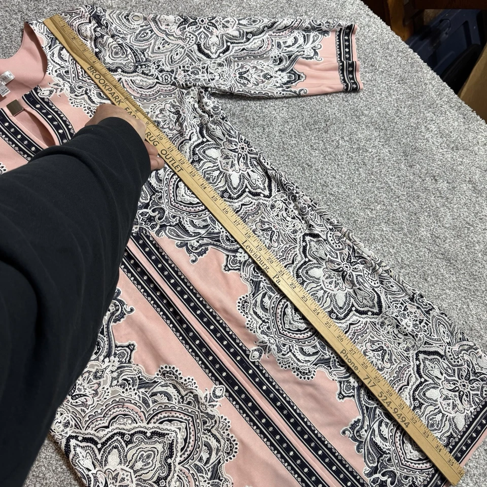 Vestido recto Sandra Darren talla grande oficina chic barroco cachemir femenino elegante Foto 2 de 4