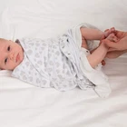 Little Chick London Simply Swaddle Sweetheart Grey Baby Wrap NEW