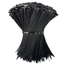 150 Pack Zip Ties 8 Inch Black, 40Lbs Tensile Strength, Premium Nylon Black