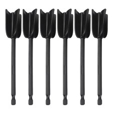 6PCS Drill Black Epoxy Mixer Four-leaf Spiral Plastic Brand New High Quality