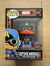 Figura Vinilo Funko Pop Luz Negra Capitán América #648 Edición Especial