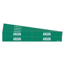 Brady 7015-4-Pk Pipe Marker, Adhesive, White, Argon, Pk5, 7015-4-Pk