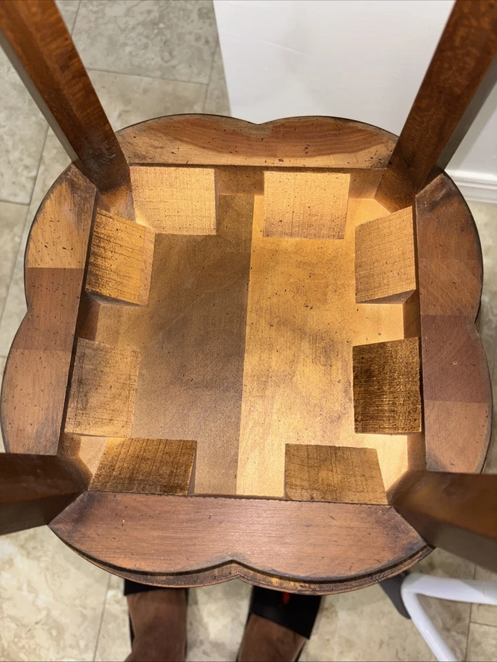 "Mesa de madera vintage HERITAGE 24"" de alto 10,5 W años 1972" Foto 4 de 4