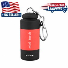 LED Mini Pocket Flashlight USB Rechargeable Keychain Waterproof Camping Light