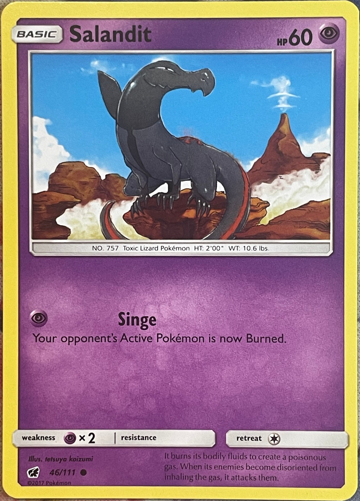 Salandit - 46/111 - Crimson Invasion Pokemon 2017