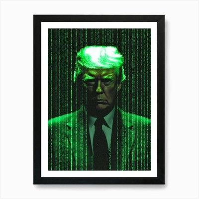 Trumps Gesicht Kunstdruck gerahmt Wandbild Poster Leinwanddruck Bild