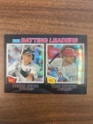 2026 Topps Heritage Batting Leaders Aaron Judge & Trea Turner Black Chrome 47/77