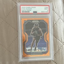 Panini Prizm Kyle Dugger #368 Patriots Disco Prizm Rookie PSA 9 Football Card