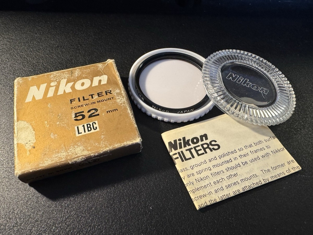 Nikon 52mm L1BC UV Glass Filter in box with manual - Skylight Haze