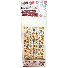 Acrylic Stickers Includes Gold Silver Designs: 125 Pack