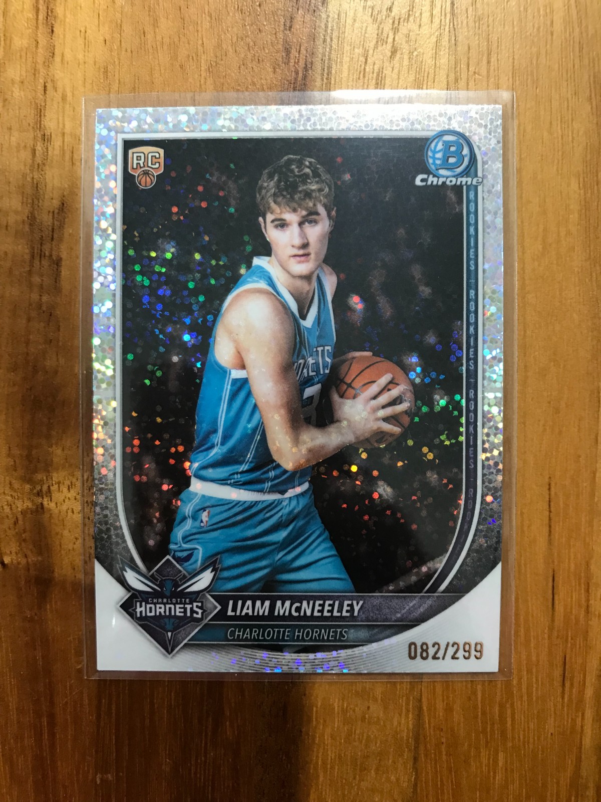 2025-26 Bowman #BCV-29 Liam McNeeley Chrome Speckle Refractor /299