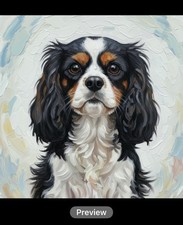 Tri  Cavalier King Charles Spaniel Cushion Cover 40cmx40cm