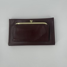 Vintage Princess Gardner Leather Checkbook Wallet Burgundy Clutch