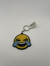 Emoji Plastic Keychain. Laughing