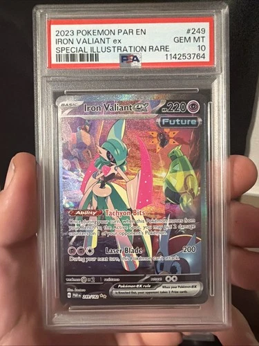 2023 POKEMON PAR EN-PARADOX RIFT #249 IRON VALIANT EX PSA 10
