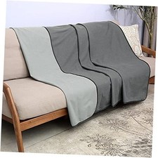 Waterproof Blanket for Couch, Reversible Waterproof 60x80 Inches Grey/Grey