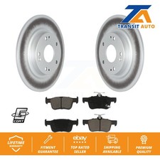 [Rear] Coated Disc Brake Rotors And Ceramic Pads Kit For Honda Civic