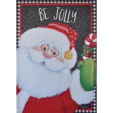 BE JOLLY SANTA 12.5" X 18" GARDEN FLAG 27-2993-80 FLIP IT! FALL RAIN OR SHINE 