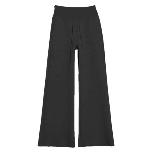 Pantaloni dritti tinta unita coulisse gamba larga pantaloni sportivi larghi ragazza GB - Foto 13 di 14