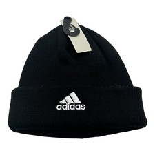 NWT Adidas Team Issue Fold Cuffed Knit Beanie Hat Cap Winter OSFA Unisex Black